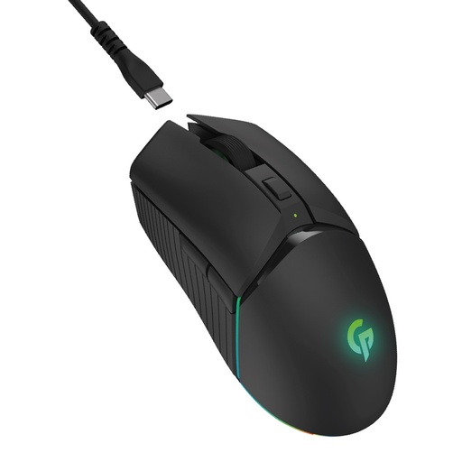 [PDX313-BK] Porodo Gaming 7D Wireless RGB Mouse 10000 DPI- Black