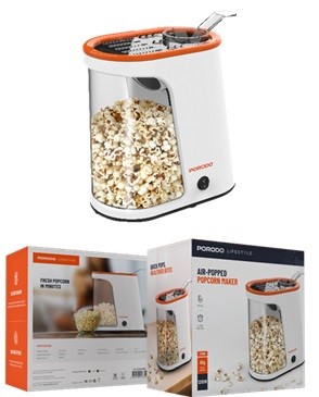 [PD-LFST061-WHOG] Porodo Lifestyle Air-Popped Popcorn Maker
