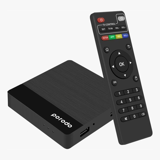 [PD-ATVBTD-BK] Porodo Android TV Box Video Streaming Unlimited Streaming