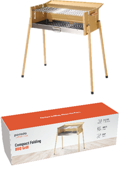 [PD-LCACGO-LTBR] Porodo Lifestyle Compact Folding BBQ Grill