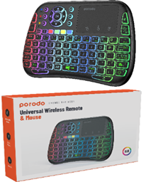 [PD-MWKTC-BK] Porodo Universal Keyboard Remote & Mouse