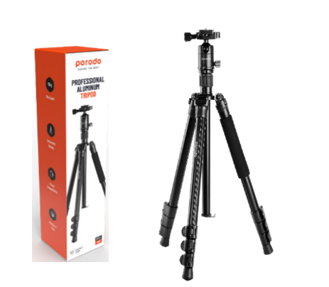 [PD-TRPBAL-BK] Porodo Professional Aluminum Tripod 155Cm Height