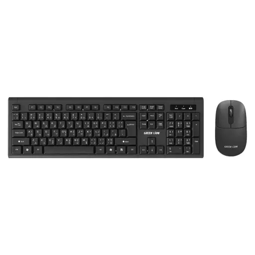 [GNGKM200WKBK] Green Lion GKM-200 Wireless Combo Keyboard and Mouse - Black