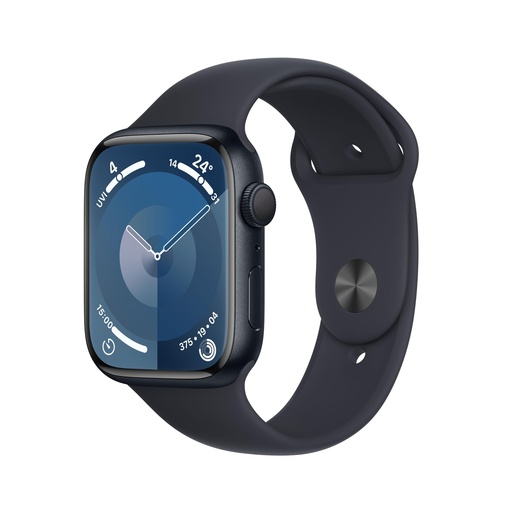 ساعة Apple Watch Series 9 GPS مقاس 45 مم منتصف الليل
