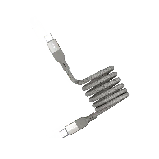 [DC35L] Momax Elite Mag Link 100W USB-C to USB-C Magnetic Cable 1M Titanium