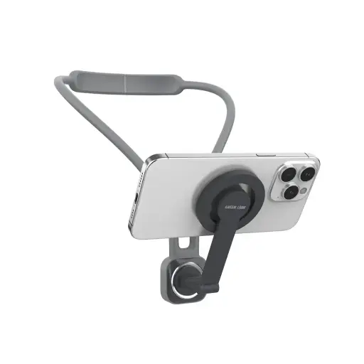 [GNMGNCKHLGY] Green Lion MagSafe Neck Phone Holder - Grey