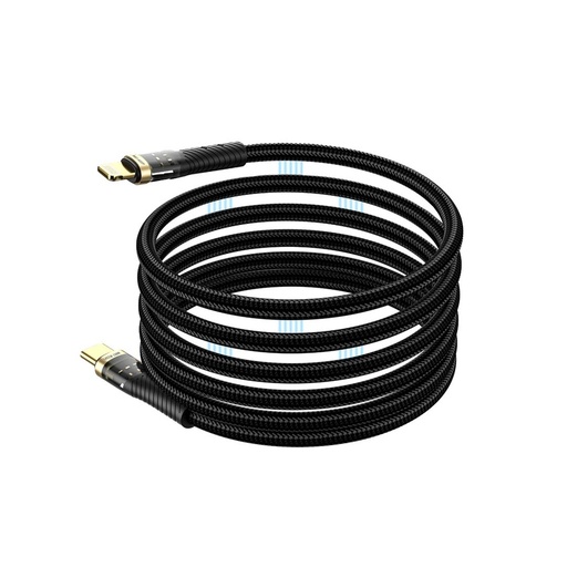 [6935100187587] كابل مغناطيسي من Green Lion USB-C إلى Lightning بطول 1 متر - أسود