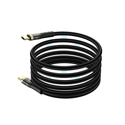[6935100187594] كابل مغناطيسي من Green Lion USB-C إلى USB-C بطول 1 متر - أسود
