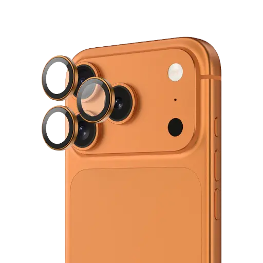 [GNCLLNS17PMOG] Green Lion Classic Camera Lens Protector for iPhone 17 Pro Max - Orange