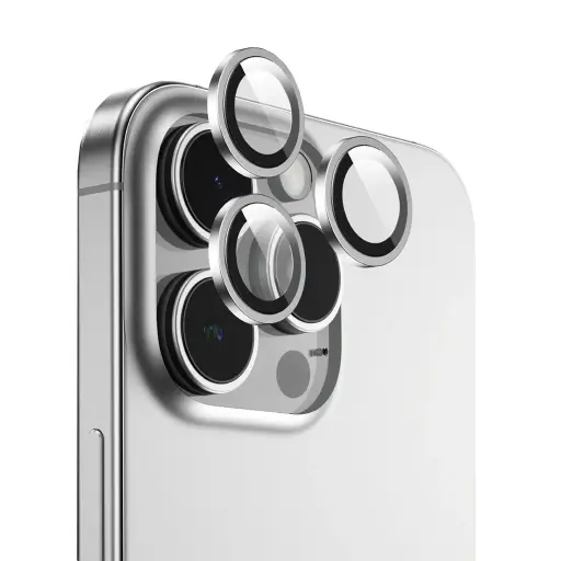 [GNSLCM16PMSL] Green Lion Silicone Camera Lens for iPhone 16 Pro Max / Pro - Silver