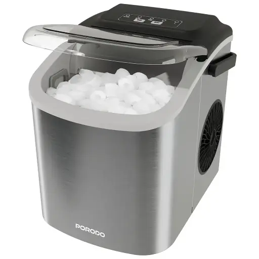 [PDHZB12SL] Porodo Lifestyle 1.2 Ltr Stainless Steel Bullet Ice Maker - Silver
