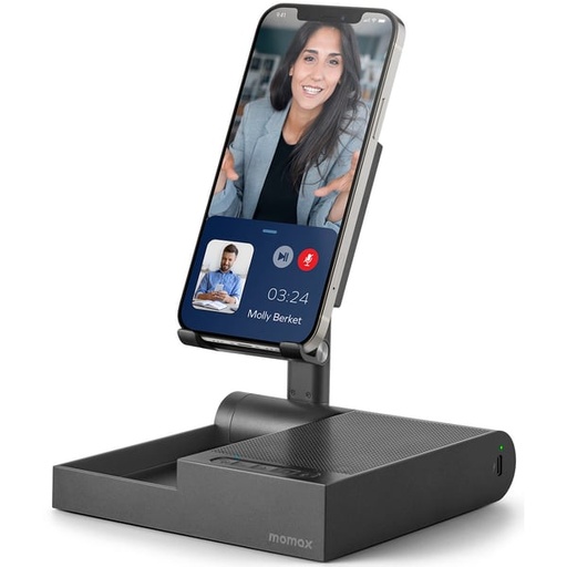 [BS2D] Momax Q.conference Mini 10W Speakerphone With Wireless Charging-Black