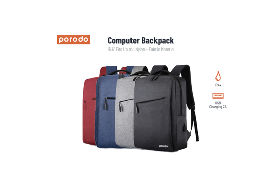 Porodo Lifestyle Nylon Fabric Computer Backpack 15.6'