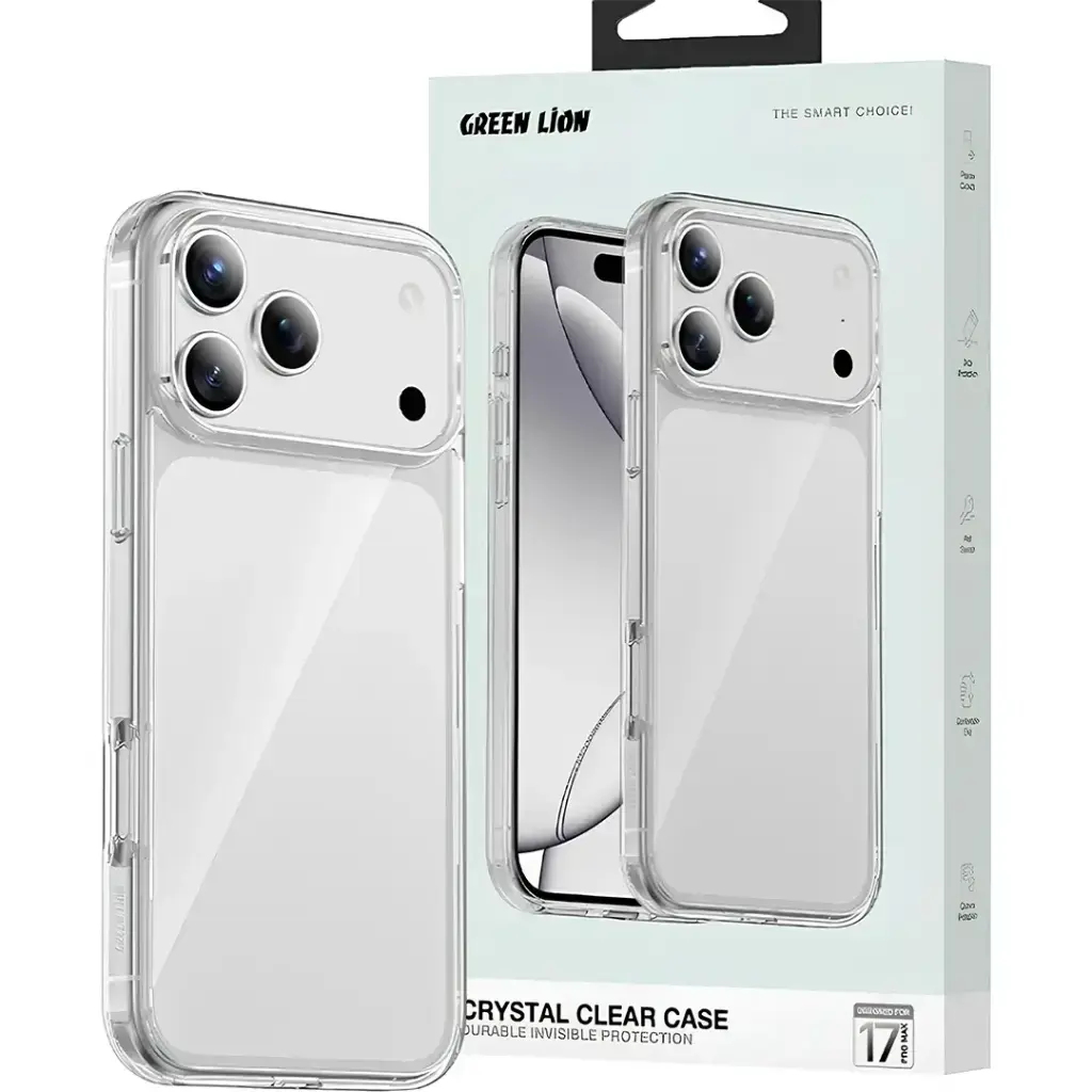 Green Lion Crystal Clear Case for iPhone 17 Pro, Pro Max - Clear5.webp