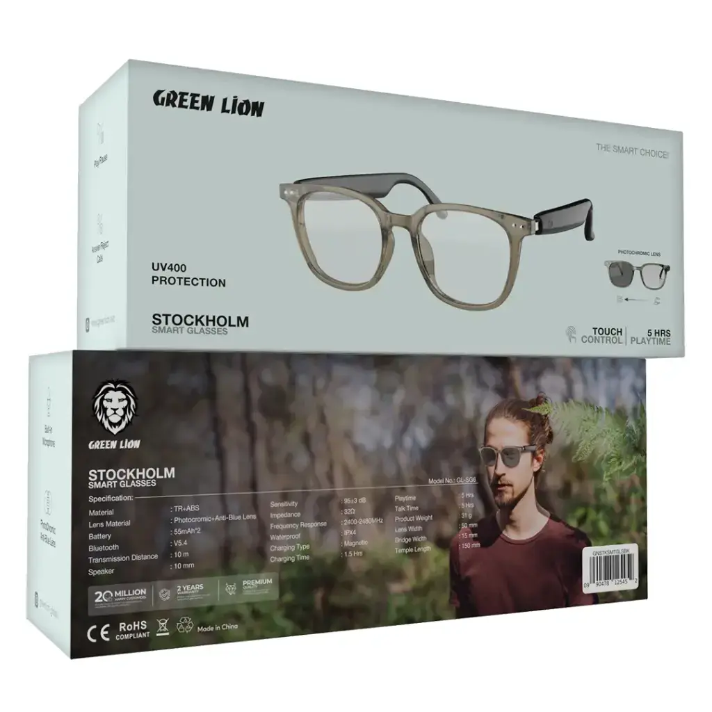 Green Lion Stockholm Smart Glasses - Black (1).webp