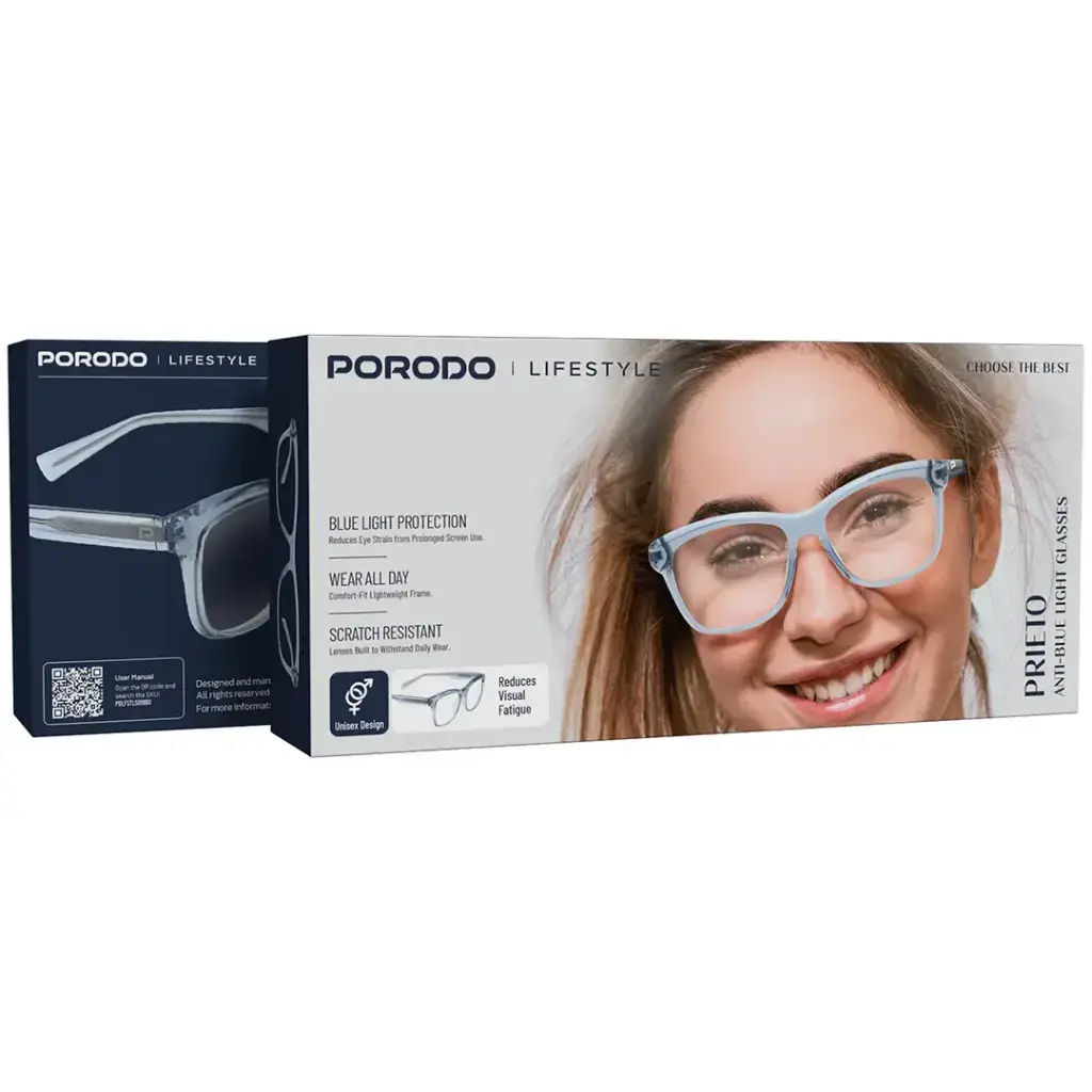 Porodo Lifestyle Prieto Anti-Blue Light Glasses - Blue.webp