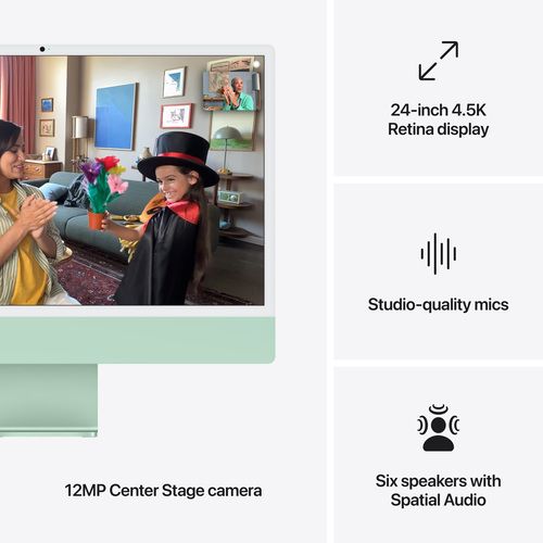 Apple 24" iMac with Retina 4.5K display: M4 chip, 24GB RAM, 512GB SSD- Green