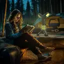 Porodo Lifestyle Foldable Lantern LED Camping Light with Tripod Base & RGB Lighting - Green