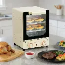 Porodo Lifestyle Vertical Design Temp Glass Mini Oven - White