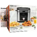 Porodo Lifestyle Stainless Steel 2.5L Deep Fryer with Adjustable Temperature & Non-Stick Tray - Silver 