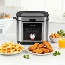 Porodo Lifestyle Stainless Steel 2.5L Deep Fryer with Adjustable Temperature & Non-Stick Tray - Silver 