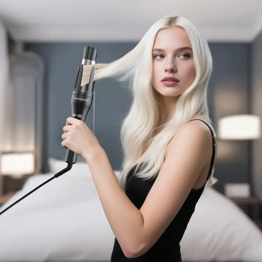 Porodo Lifestyle Automatic 2-In-1 Hair Styler - Black