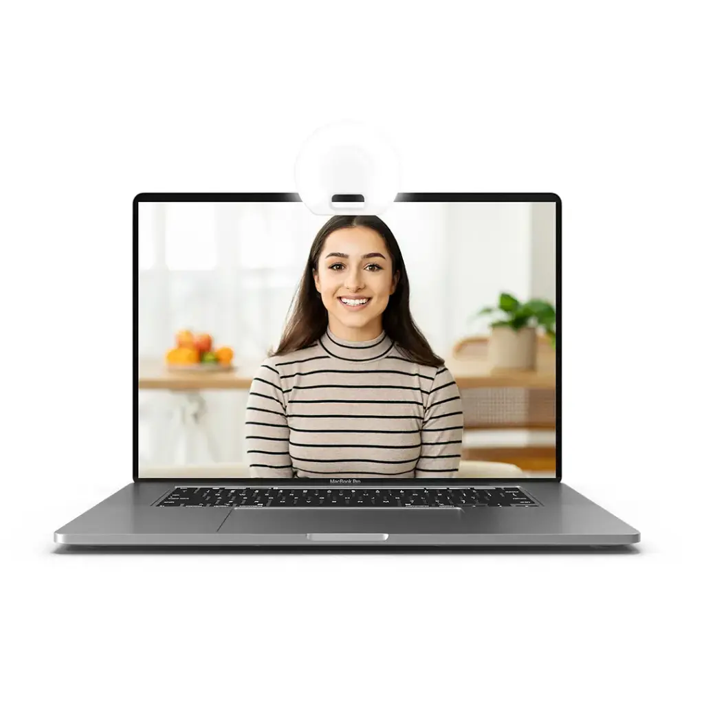 Porodo Glowring Portable Fill Light Clip-On Design - White