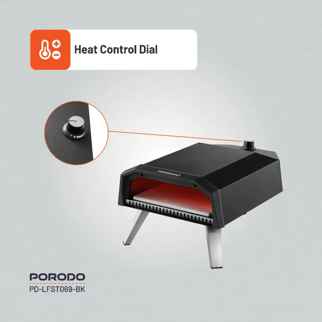 Porodo Lifestyle 12" Pizza Outdoor Oven - Black