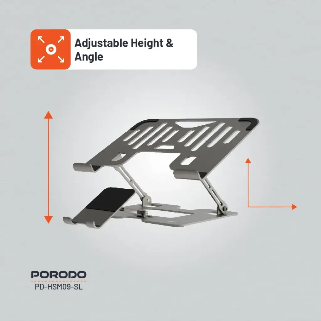 Porodo Smart Folding Multi-Device Stand - Silver
