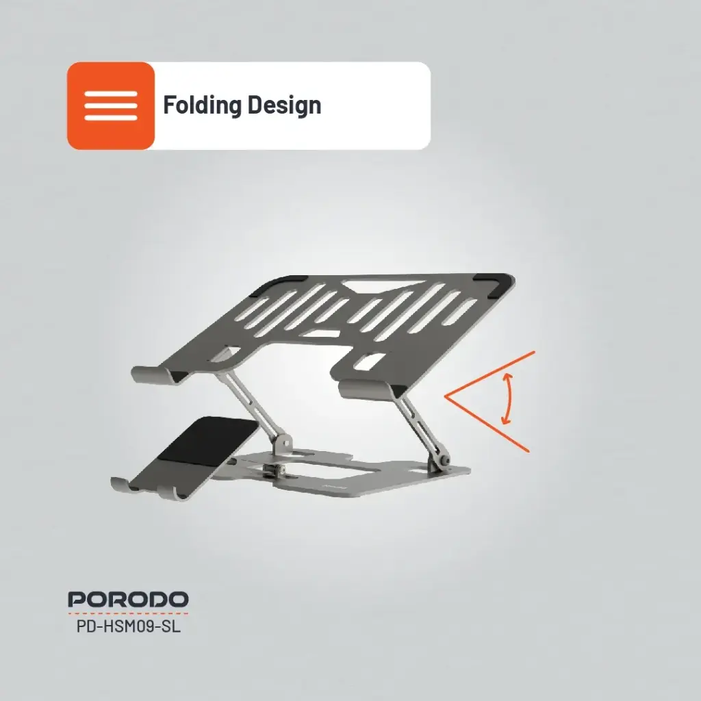 Porodo Smart Folding Multi-Device Stand - Silver