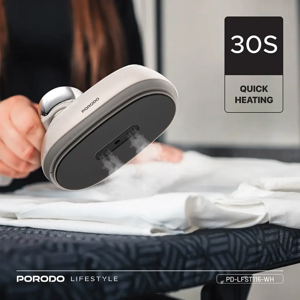 Porodo Lifestyle Retro Thermometer Steam & Heat Iron - White