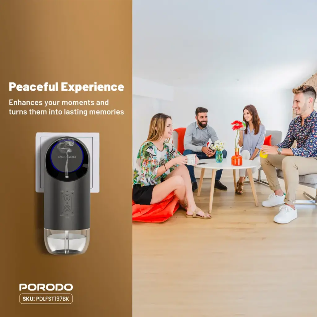 Porodo Lifestyle Wall Plug-In Essential Oil Diffuser - Black