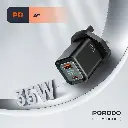 Porodo Dual-Port | Digital Display Quick Charger C to C Cable - Black
