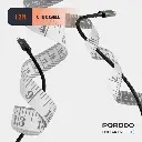 Porodo Dual-Port | Digital Display Quick Charger C to C Cable - Black