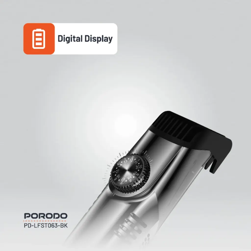 Porodo Lifestyle Air Suction Beard & Body Trimmer - Black