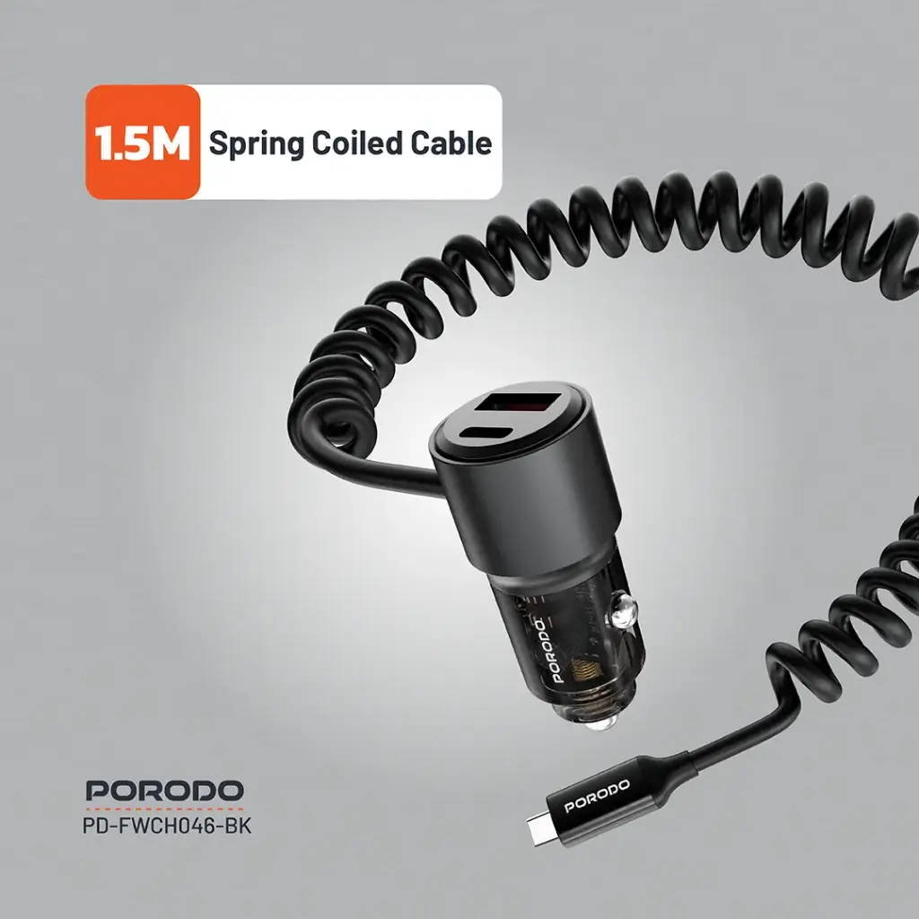 Porodo 110W Car Charger - Black