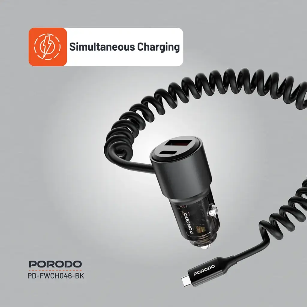 Porodo 110W Car Charger - Black