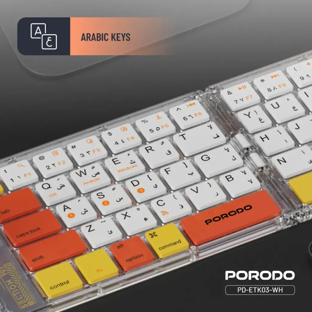 Porodo Crystal Shell Wireless Keyboard