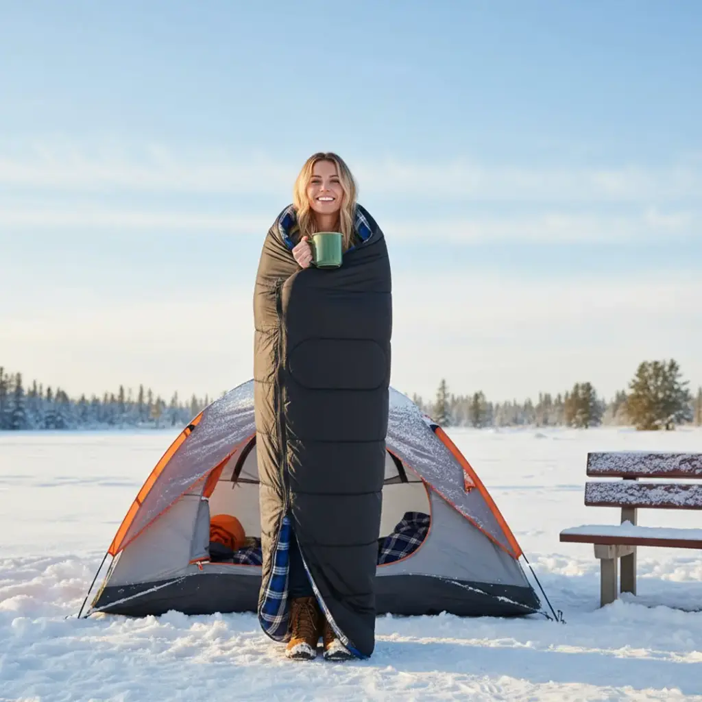 Green Lion Sleep Mate Camping Sleeping Bag - Black4.webp