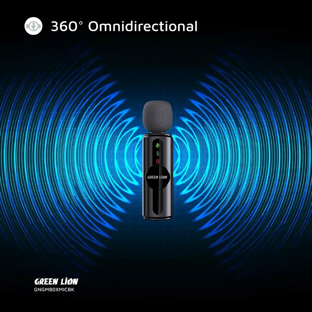 Green Lion GM-80X Microphone 3 in 1 - Black (2).webp