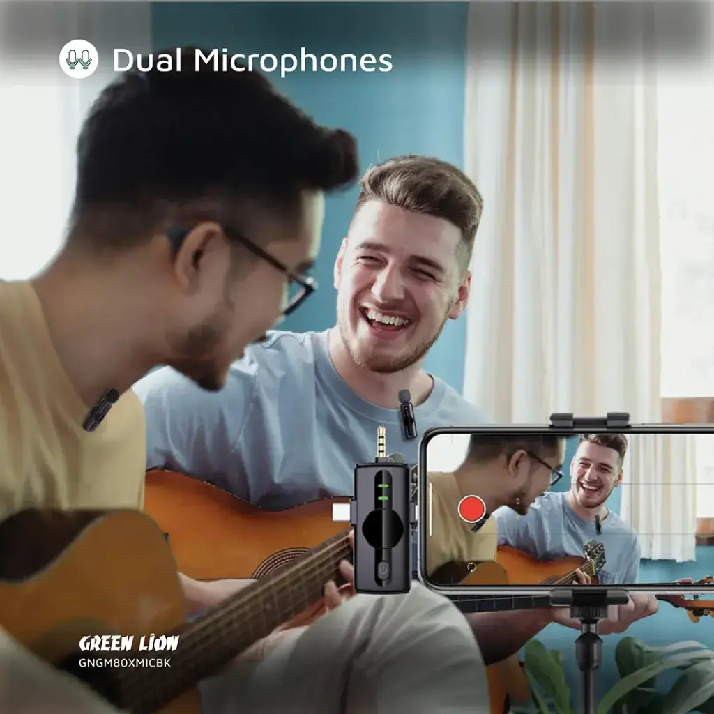 Green Lion GM-80X Microphone 3 in 1 - Black.webp