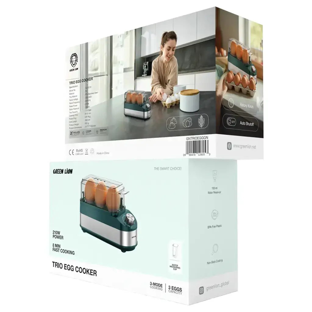 Green Lion Trio Egg Cooker - Green.webp