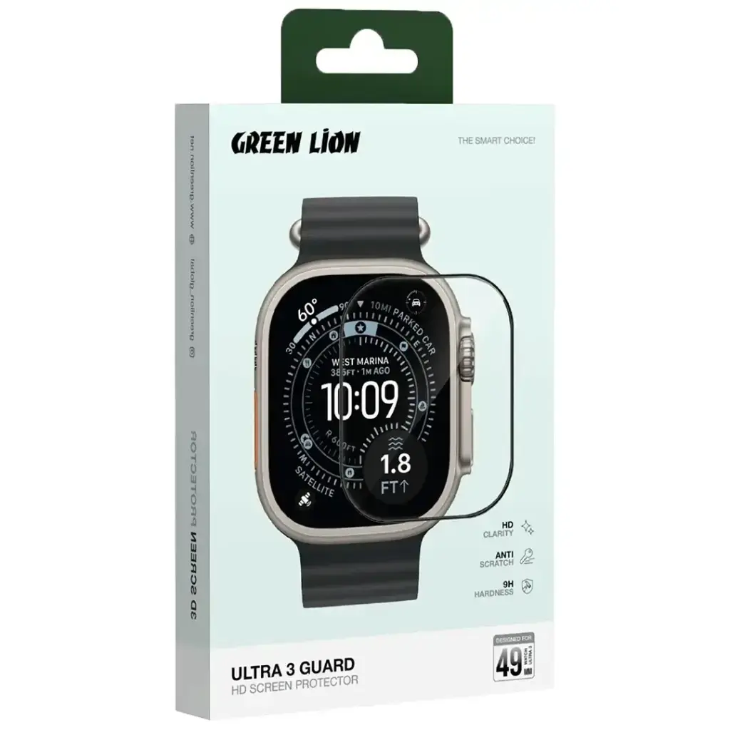 Green Lion Ultra 3 Guard HD Screen Protector for Apple Watch 49mm - Clear3.webp