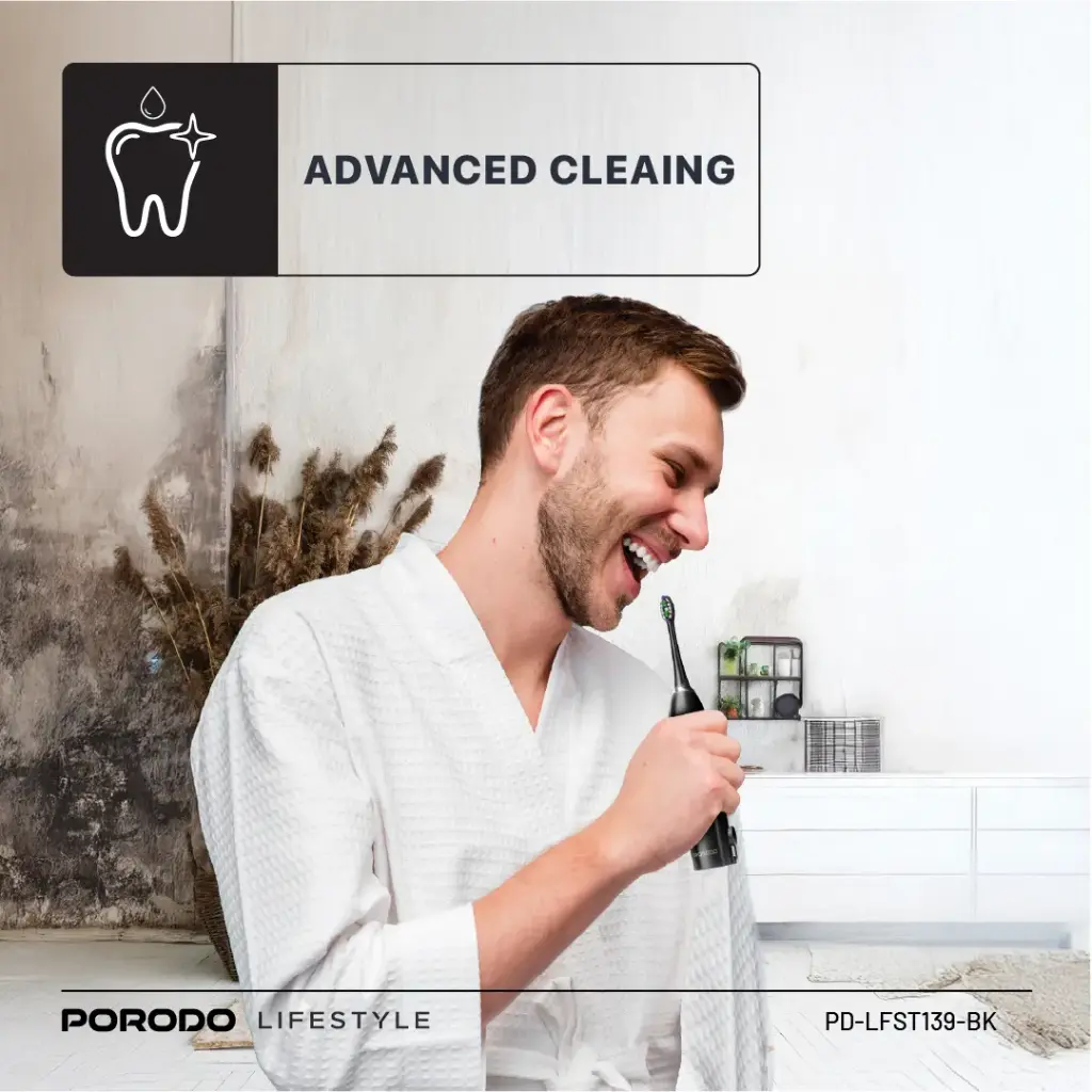 Porodo Lifestyle Water Floss & Sonic Electric Toothbrush -Black
