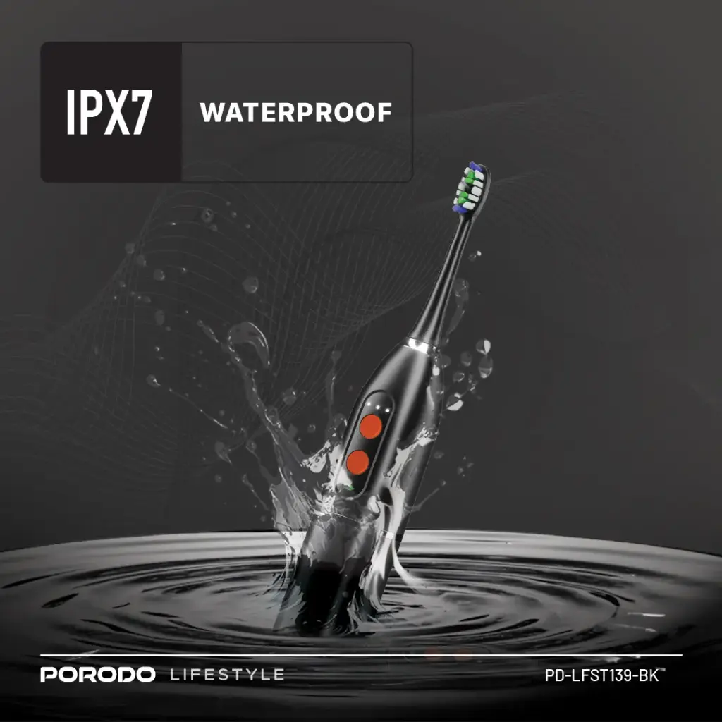 Porodo Lifestyle Water Floss & Sonic Electric Toothbrush -Black