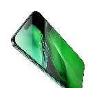 Green Lion 3D Silicone Plus High Definition Edge Glass for iPhone 16 Series - Black Edge-Clear.webp