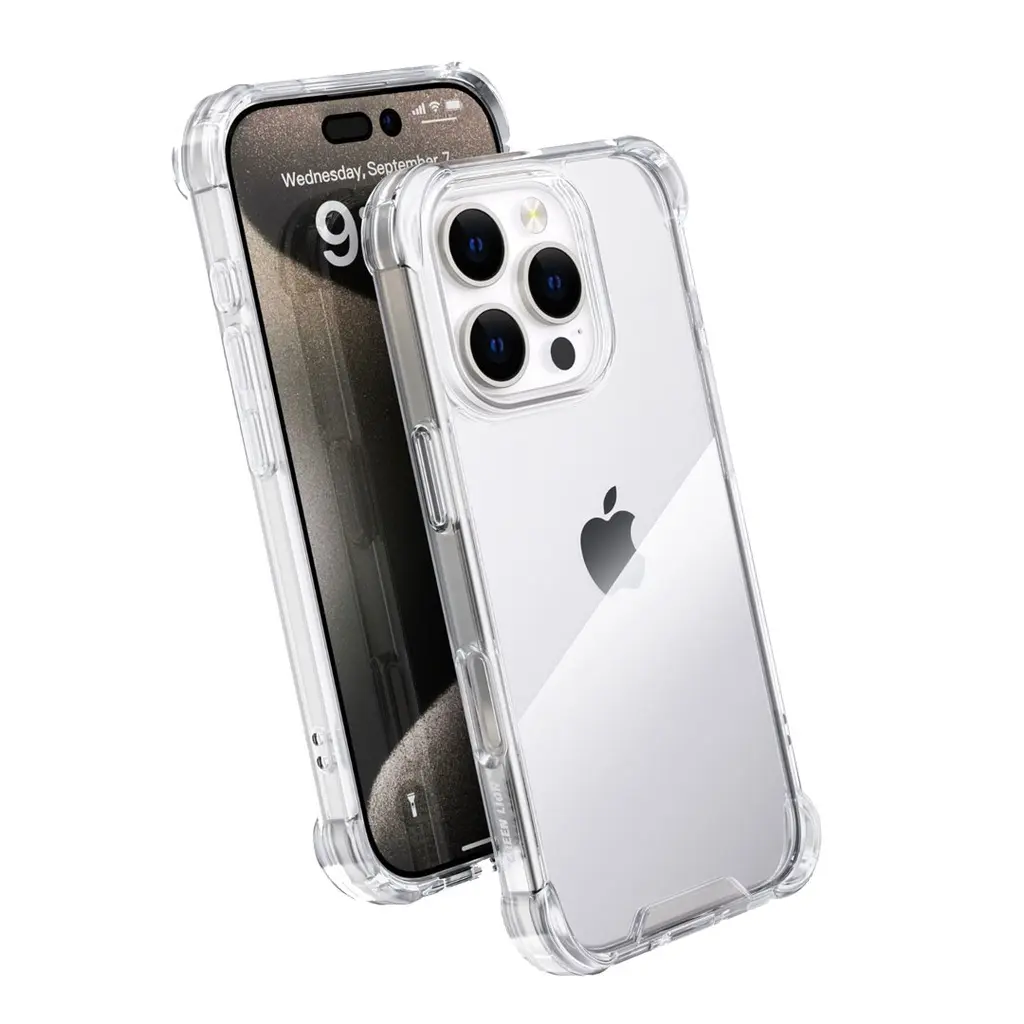 Green Lion Anti-Shock Case for iPhone 16 Pro Max - Pro - Plus - Clear (2).webp