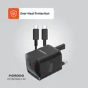 Porodo USB-C Power Delivery Wall Charger with Type-C Cable - Black (5).webp
