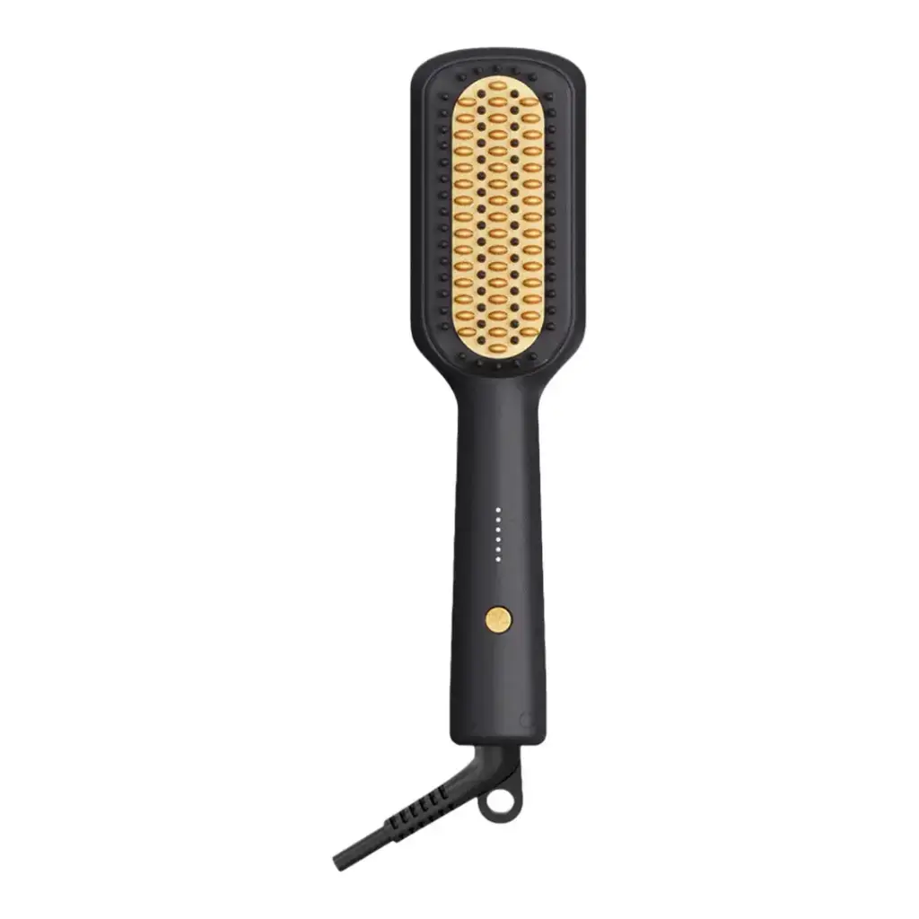 [PD-LFST166-BK] Porodo Lifestyle Electric Heated Hair Straightener Brush - Black.webp