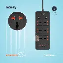 Porodo Blue 6 AC - Dual Switch Power Strip - Black (1).webp